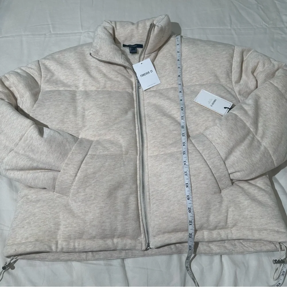 **New**Quilted French Terry Puffer sweater size s - Picture 2 of 16
